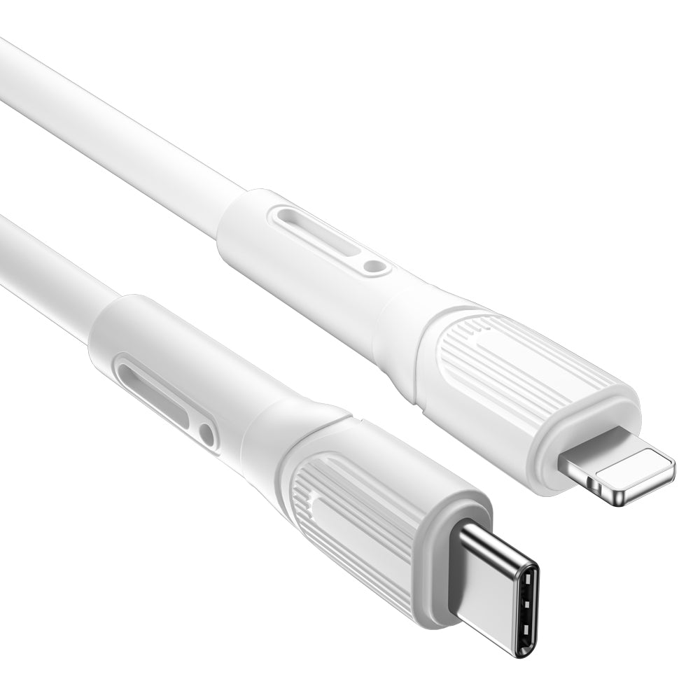 Wiwu Armor Wİ-C005 Kablo Ucu Korumalı Tasarım 20W Hızlı Şarj Özellikli Type-C to Lightning PD Kablo 1M Beyaz
