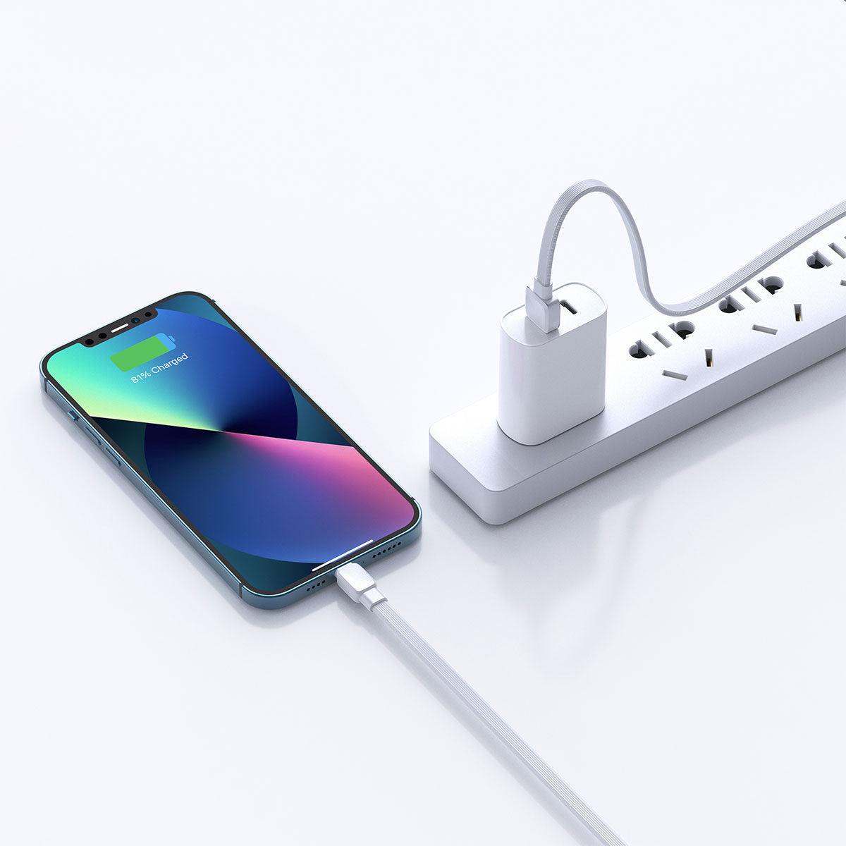 Wiwu Bravo Wİ-C003 Yassı Tasarım Lightning Usb Kablo 1M Siyah