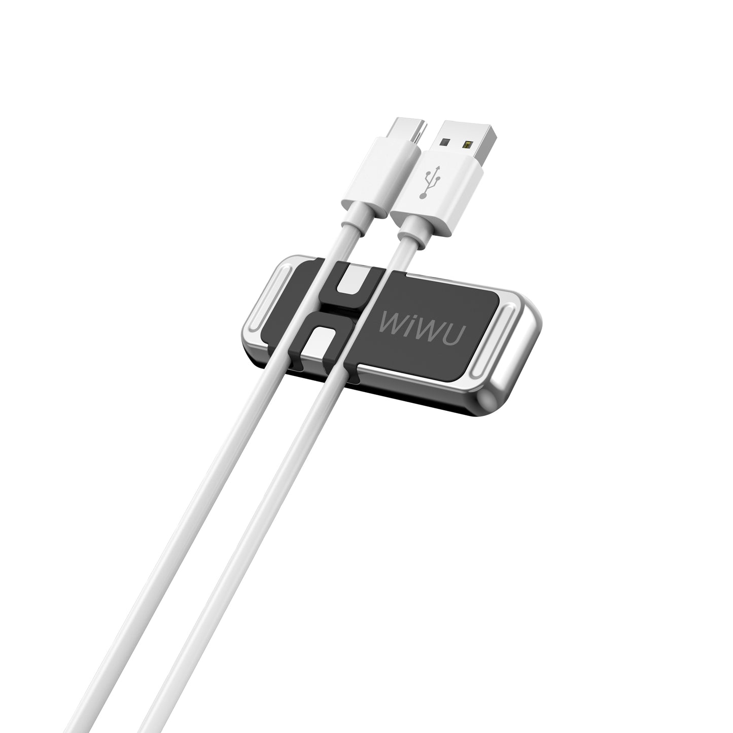 Wiwu CH011 Kablo Düzenleyicili Magnetik Düz Zemin Versiyon Araç Telefon Tutucu Gümüş