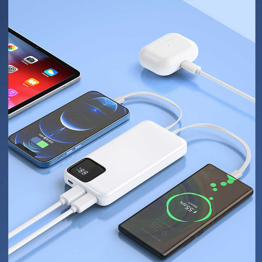 Wiwu JC-18 PD Hızlı Şarj Özellikli Led Göstergeli Powerbank 18W 10000mAh Siyah