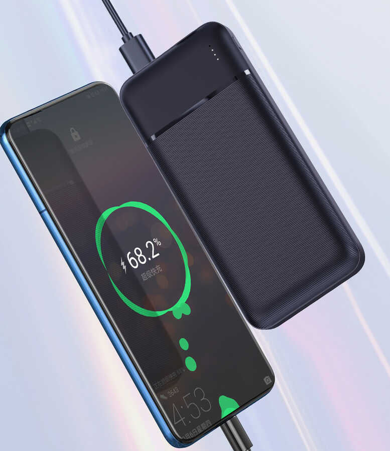 Wiwu JC-19 PD Hızlı Şarj Özellikli Şarj Göstergeli Powerbank 20W 10000mAh Siyah