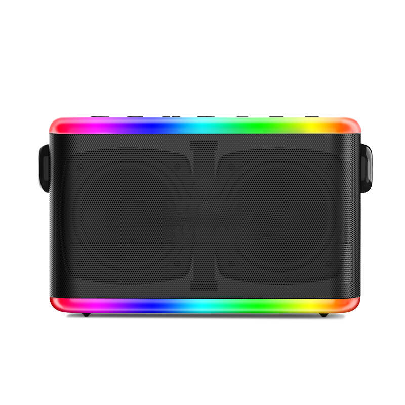 Wiwu P18 Thunder Bluetooth Speaker Hoparlör ve Karaoke Bluetooth Çift Mikrofon Siyah