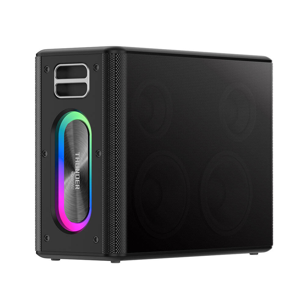 Wiwu P19 Thunder Bluetooth Speaker Hoparlör ve Karaoke Bluetooth Çift Mikrofon Gümüş