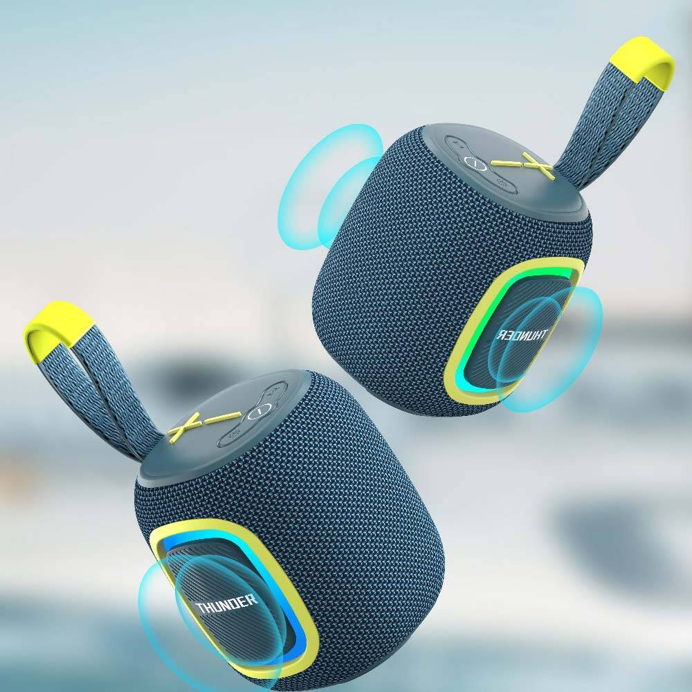 Wiwu P25 RGB Led Işıklı Wireless Bluetooth 5.3 Speaker Hoparlör Mavi