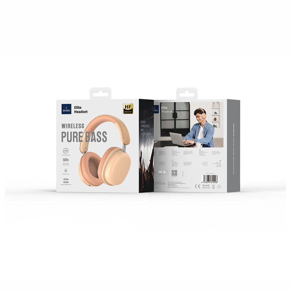 Wiwu TD-05 Elite Serisi Ayarlanabilir Katlanabilir Pure Bass Hi-Fi Kulak Üstü Bluetooth v5.3 Kulaklık Haki