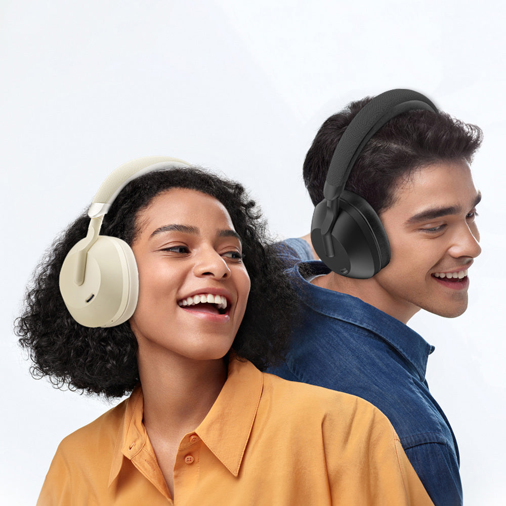 Wiwu TD-09 Solar Enerjili ANC Özellikli Katlanabilir Ayarlanabilir Kulak Üstü v5.3 Bluetooth Kulaklık Beyaz