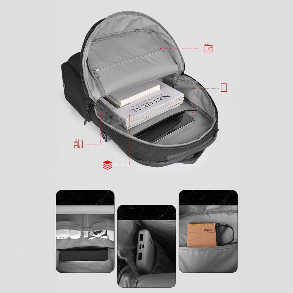 Wiwu Warriors X Pro Cordura 1200D Su Geçirmez Sırt Çantası Siyah