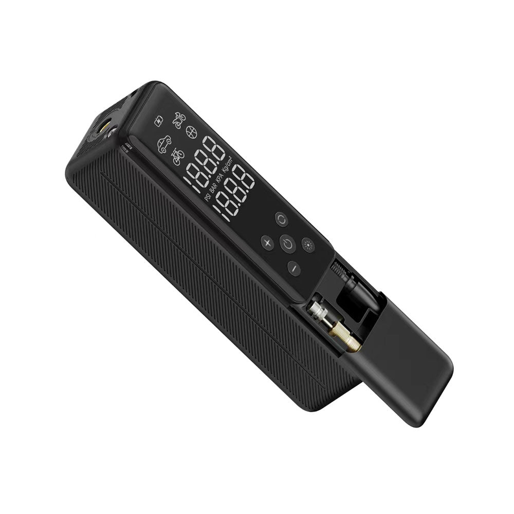 Wiwu Wi-Ai001 Oto Araç Lastik Şişirme Pompası Çok Modlu Dijital Ekranlı Araç Hava Kompresörü Siyah