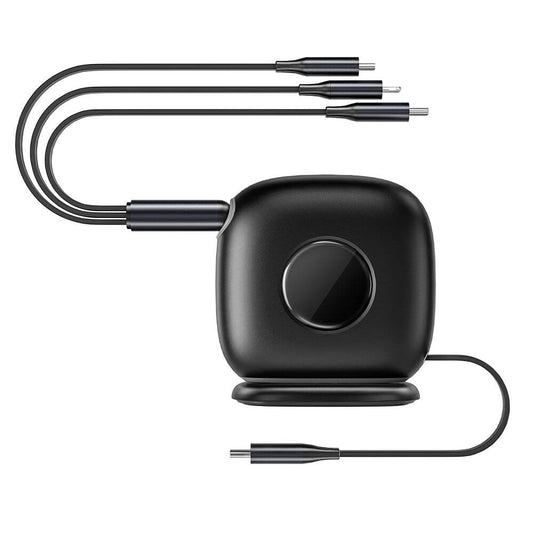 Wiwu Wi-C012 Masaüstü Düzenleyicili Type-C to C+L+M Hızlı Şarj Kablosu 1.2M Siyah