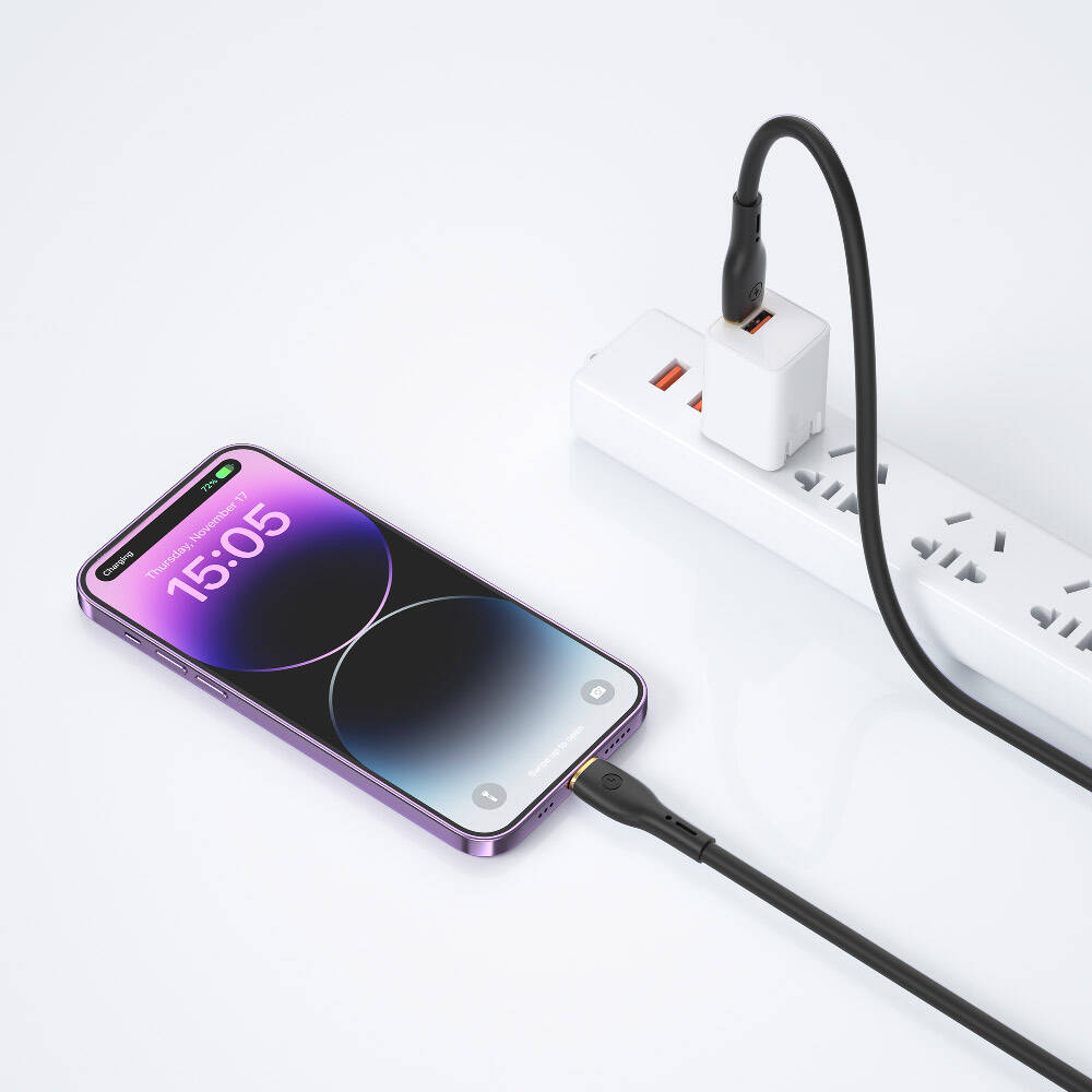 Wiwu Wi-C018 Vigor Serisi Type-C to Lightning PD Data Kablo 30W 1.2 Metre Siyah