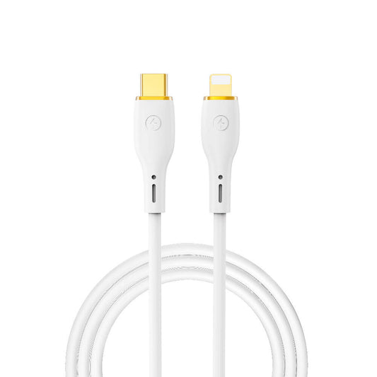 Wiwu Wi-C018 Vigor Serisi Type-C to Lightning PD Data Kablo 30W 1.2 Metre Beyaz