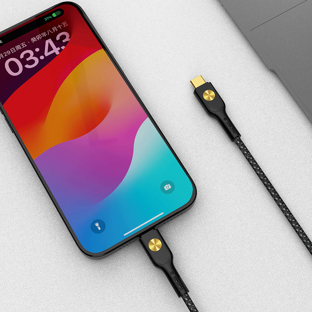 Wiwu Wi-C035 Type-C to Type-C PD Kablo 100W 120cm Beyaz