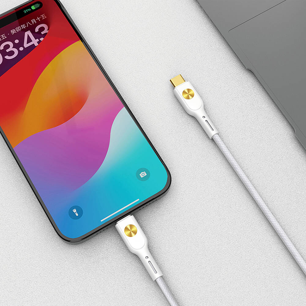 Wiwu Wi-C035 Type-C to Type-C PD Kablo 100W 120cm Beyaz