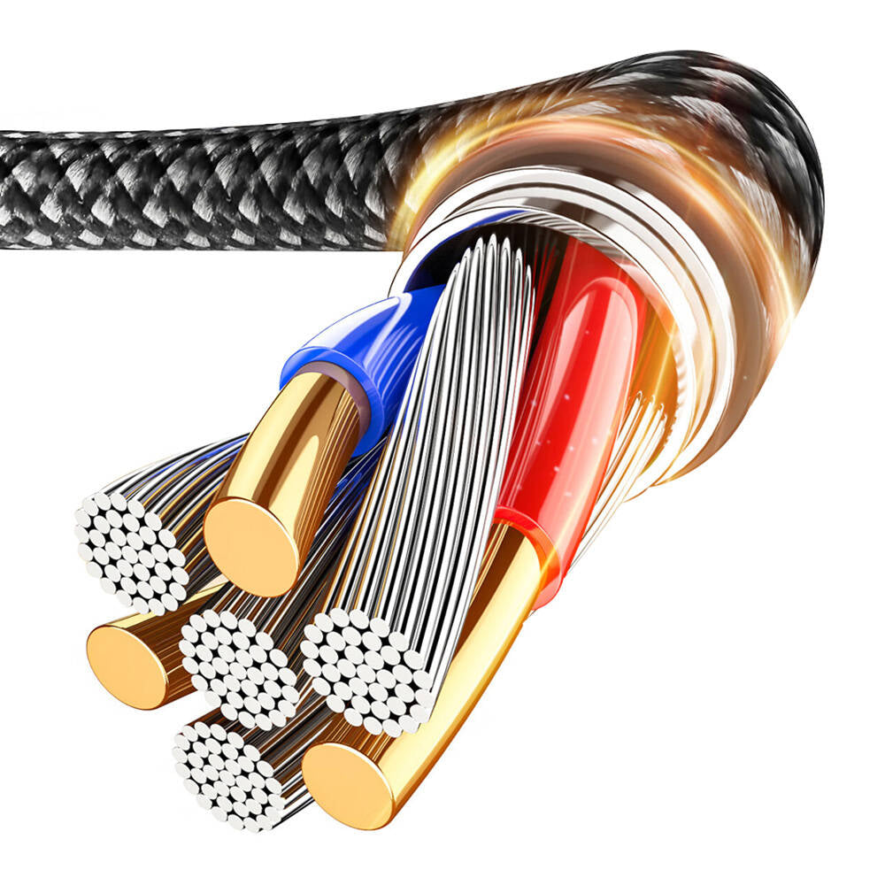 Wiwu Wi-C041 MagQ Çinko Alaşımlı Type-C to Type-C Hızlı Şarj Özellikli Data ve Şarj Kablosu 100W Siyah