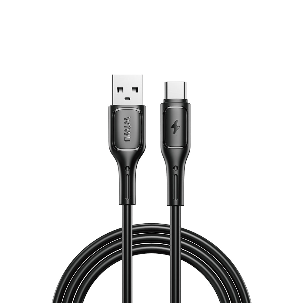 Wiwu Wi-C042E Starlink Serisi USB-A to Type-C Hızlı Şarj Özellikli Data ve Şarj Kablosu 2.4A 1M Siyah