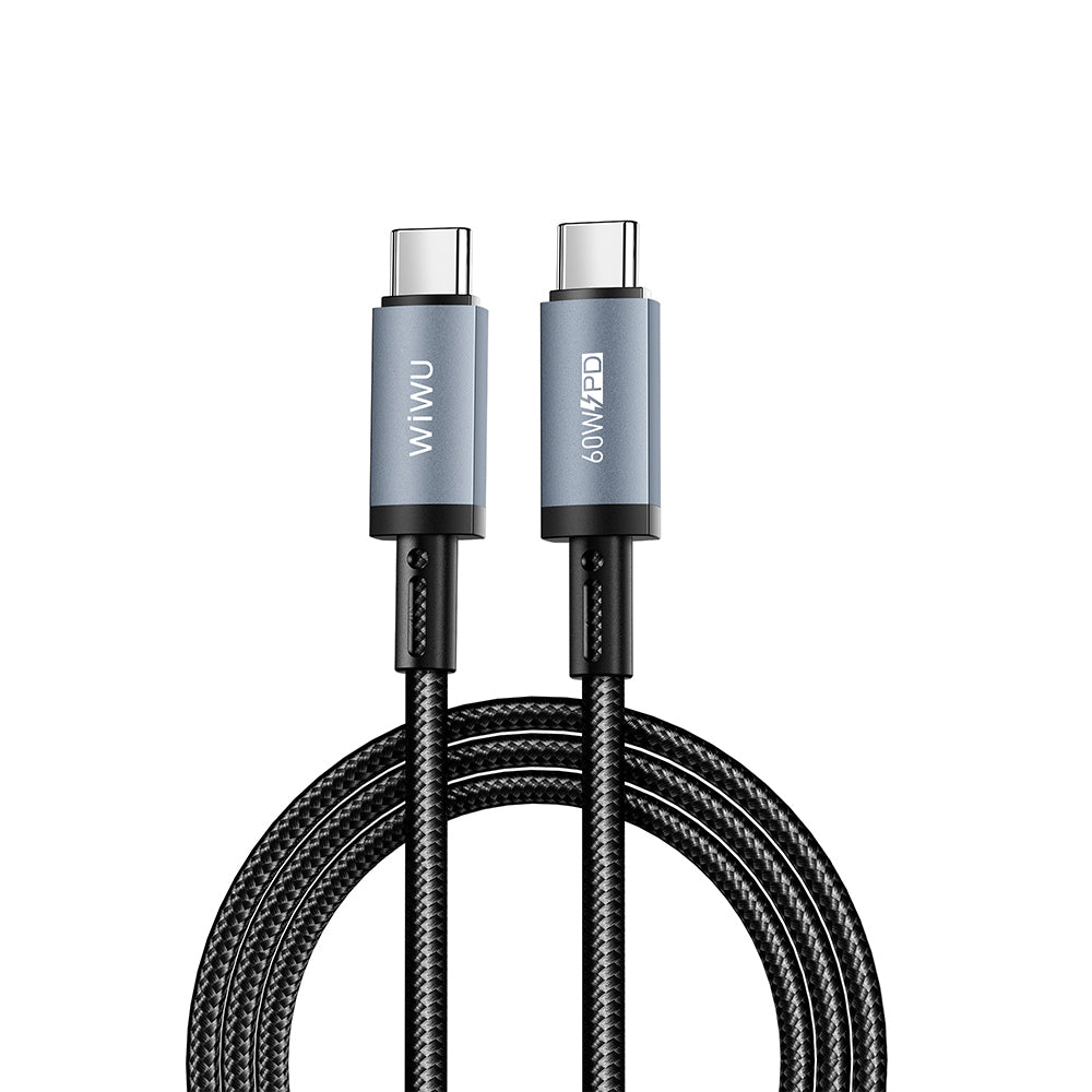 Wiwu Wi-C061 Titanlink Serisi Type-C to Type-C Hızlı Şarj Özellikli PD Data ve Şarj Kablosu 60W 2.5M