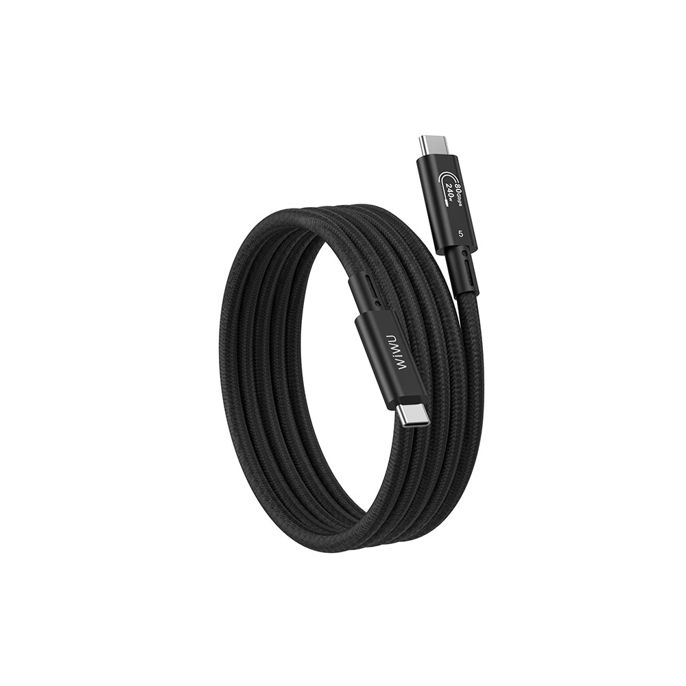 Wiwu Wi-C102 Type-C to Type-C Thunderbolt 5 Kablo 16K Ultra HD 240W 180cm