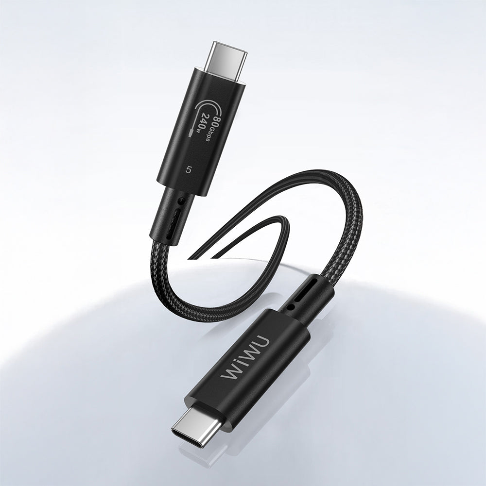Wiwu Wi-C102 Type-C to Type-C Thunderbolt 5 Kablo 16K Ultra HD 240W 180cm