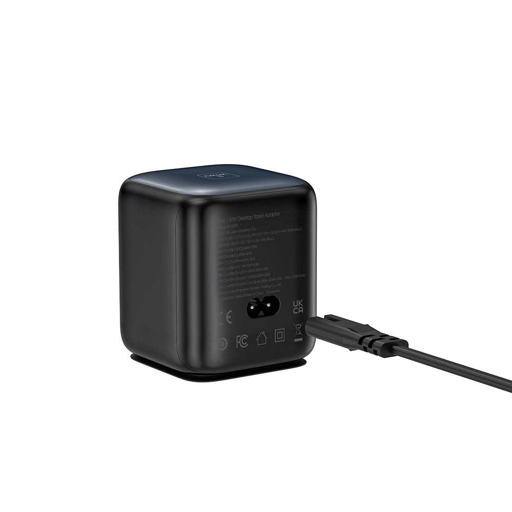 Wiwu Wi-G039 GaN Teknolojili Type-C Kablolu 4 Portlu Masaüstü Şarj İstasyonu 100W