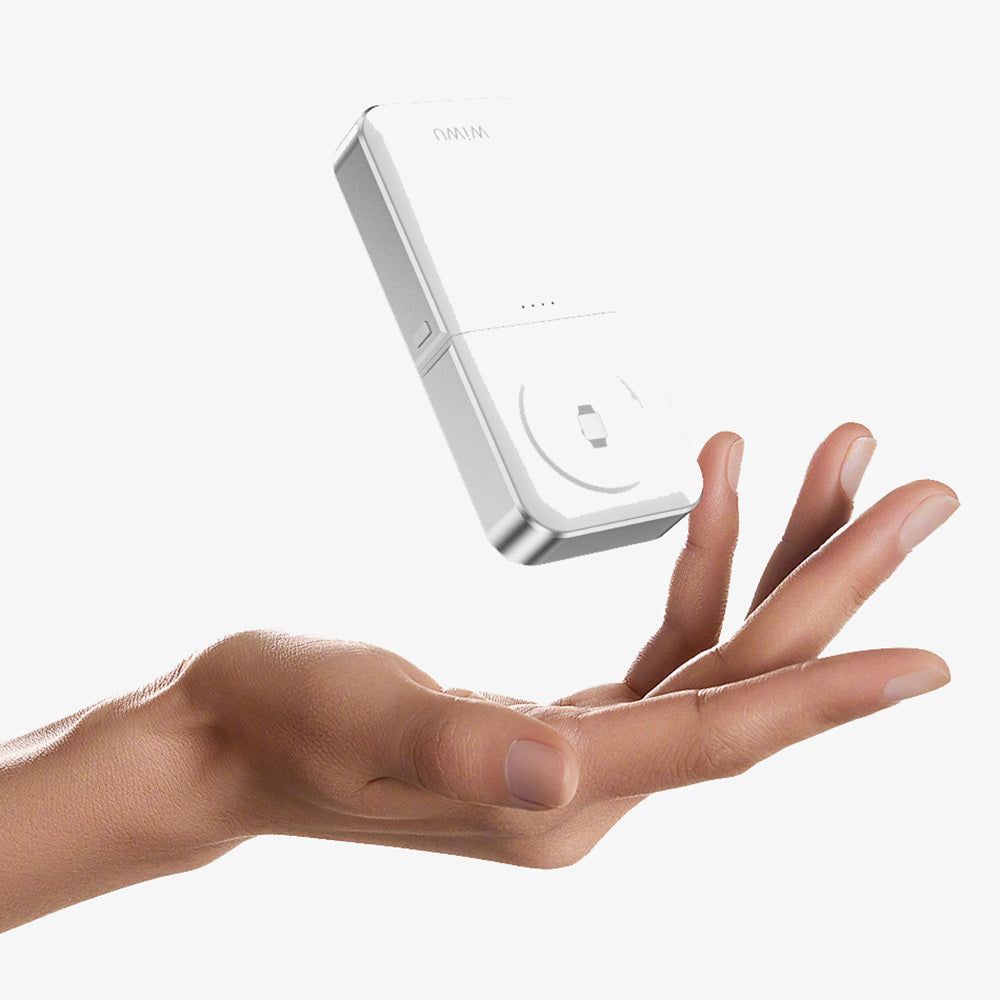 Wiwu Wi-M21 Elf Serisi 3in1 Mini Wireless Powerbank 1100mAh 3W Beyaz