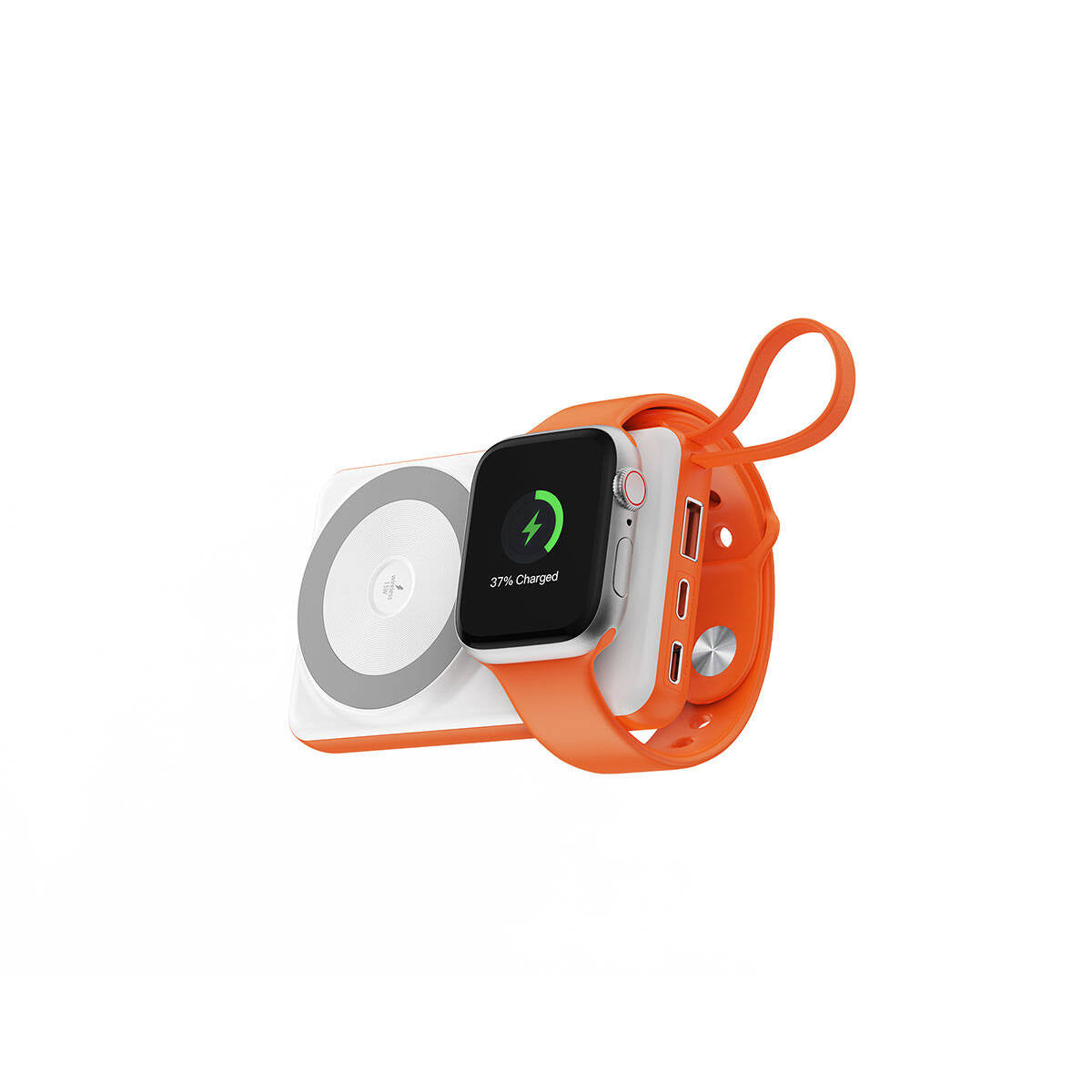 Wiwu Wi-P007 LED Ekranlı Akıllı Saat Kablosuz Şarj Özellikli Taşınabilir Powerbank 10000mAh 22.5W Siyah