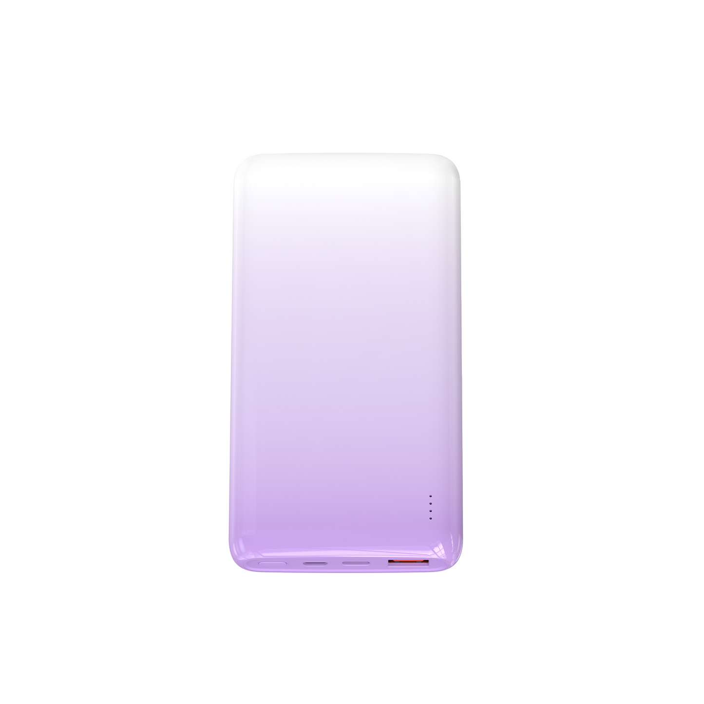 Wiwu Wi-P008 Rainbow LED Işıklı Göstergeli Renkli Taşınabilir Powerbank PD 22.5W 10000mAh Mor