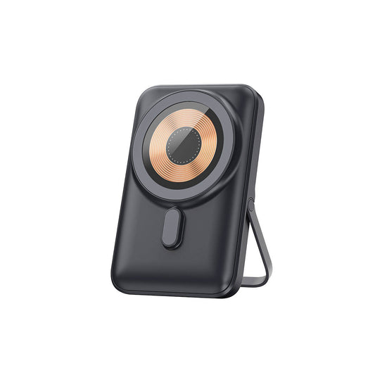 Wiwu Wi-P009 LED Ekranlı Standlı Kablosuz Şarj Özellikli Taşınabilir Powerbank 10000mAh 20W Siyah