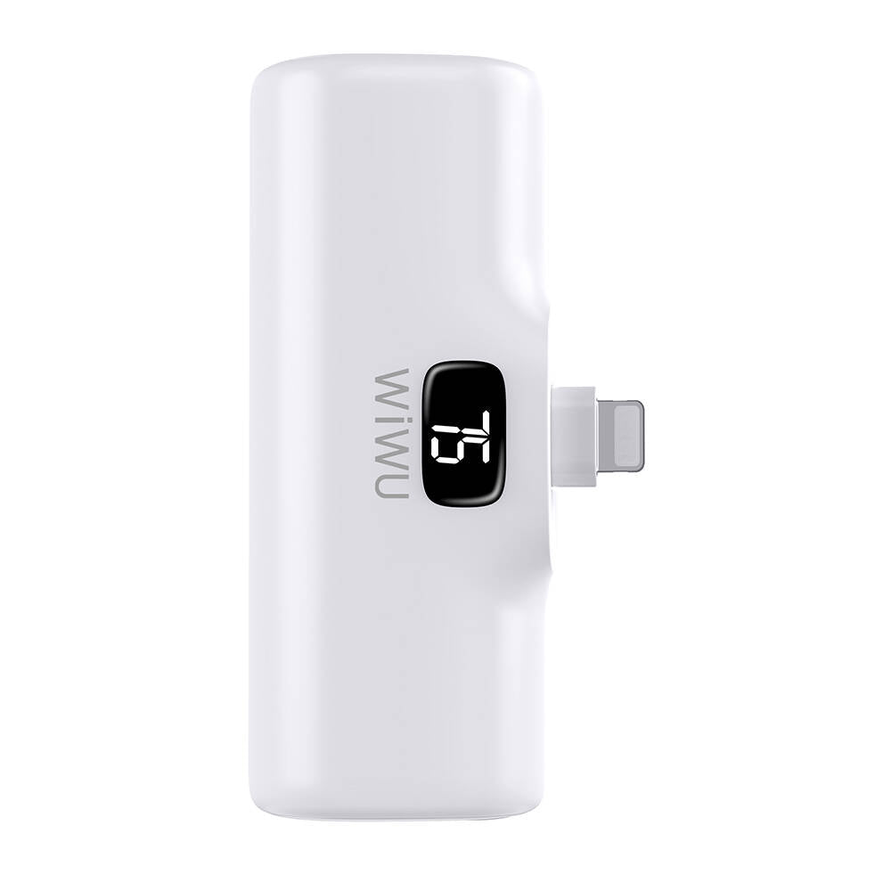 Wiwu Wi-P017 Capsule Serisi 2in1 Mini Taşınabilir Standlı Lightning Powerbank 5000mAh Beyaz