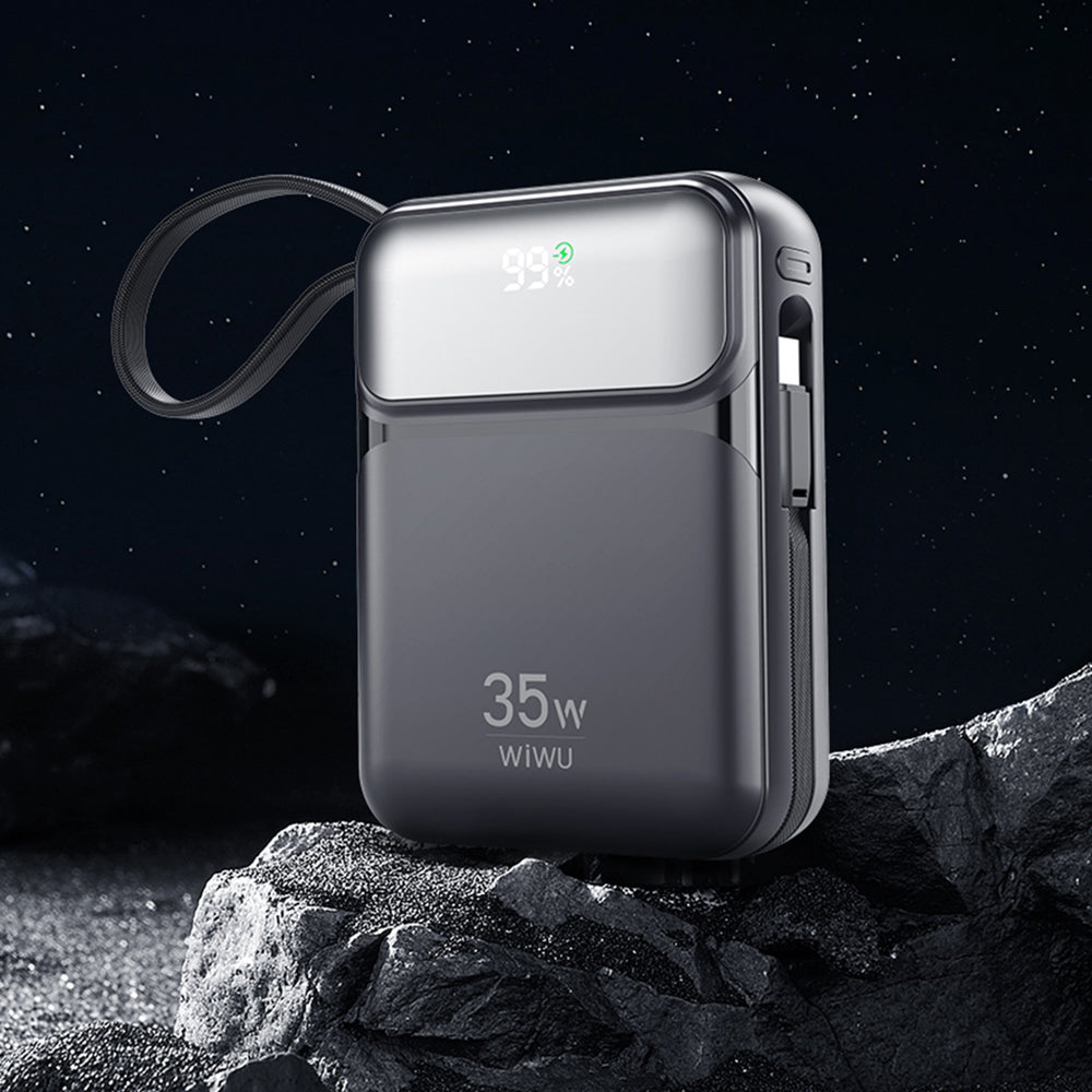 Wiwu Wi-P052 Galaxy Serisi Type-C Lightning Çıkışlı Taşınabilir Powerbank PD 35W 10000mAh Beyaz