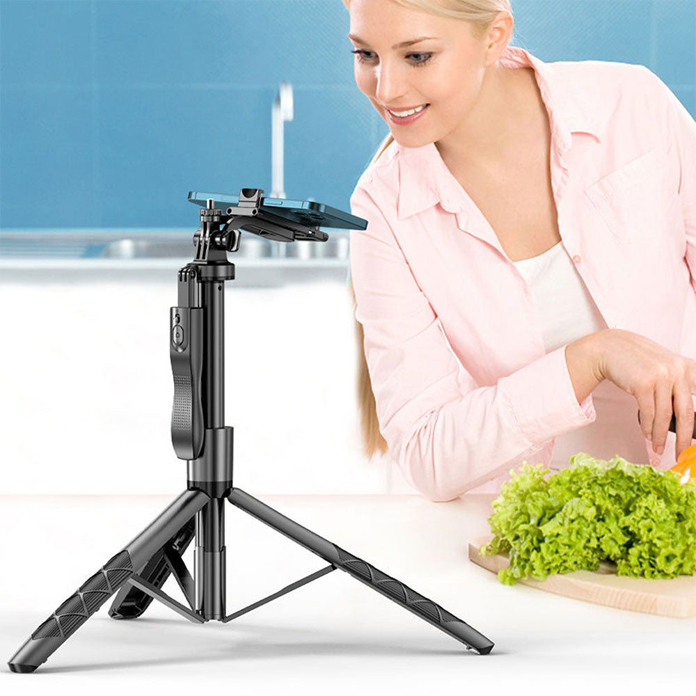 Wiwu Wi-SE005 Çok Fonksiyonlu Sabitleyici Ayrılabilir Canlı Yayın Tripod Selfie Çubuğu Siyah