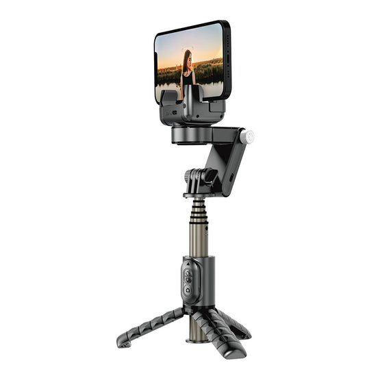 Wiwu Wi-SE006 Çok Fonksiyonlu Işıklı Gimbal Sabitleyici Tripod Selfie Çubuğu Siyah