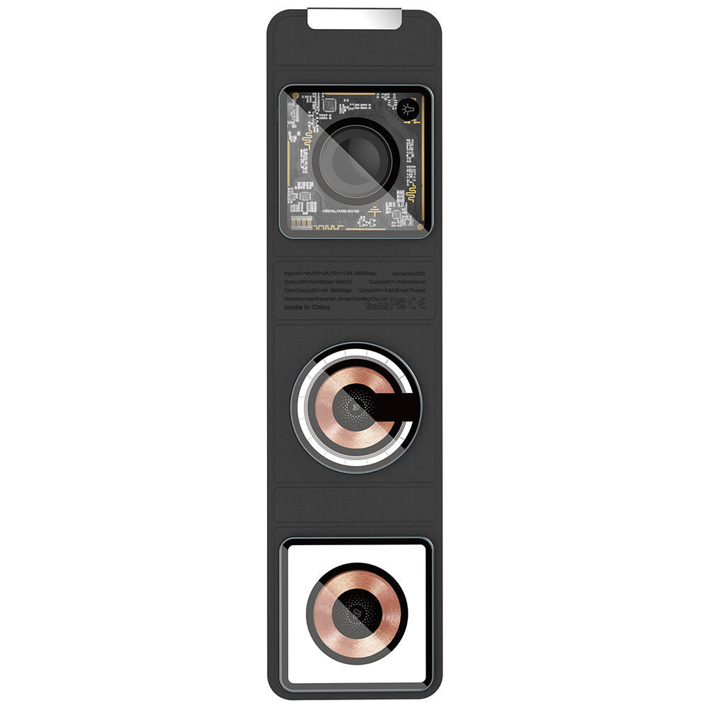 Wiwu Wi-W001 3in1 Katlanabilir Magnetik Kablosuz Şarj Standı Gri