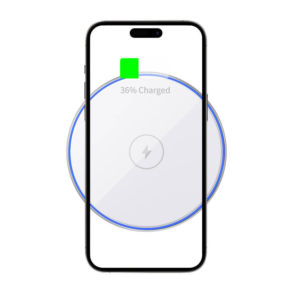 Wiwu Wi-W012 Quantus 15W Hızlı Şarj Özellikli Masaüstü Wireless Şarj Aleti Beyaz