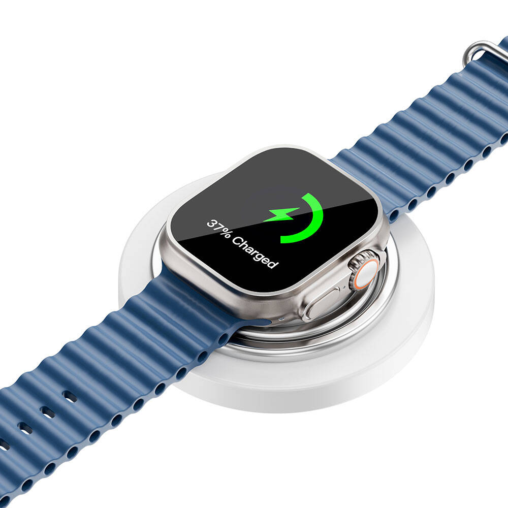 Wiwu Wi-W027 Standlı Hızlı ve Magsafe Şarj Özellikli Kablosuz Şarj Aleti 15W Beyaz