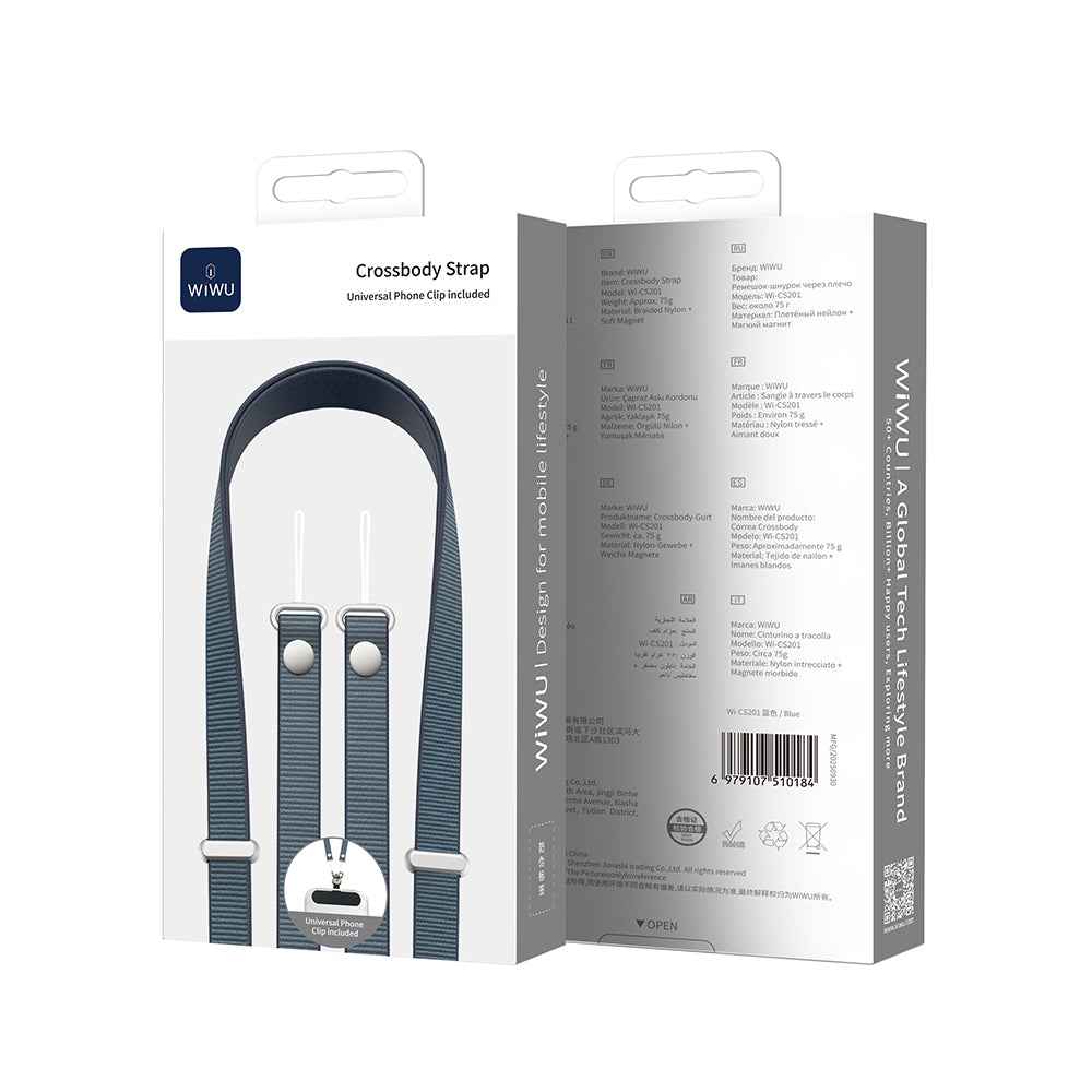 Wiwu Wi‑CS201 Telefon Boyun Askı İpi 205cm Siyah