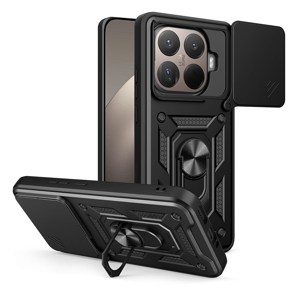 Xiaomi 15T Pro Kılıf Magnetik Standlı Kamera Korumalı Zore Sürgülü Vega Kapak