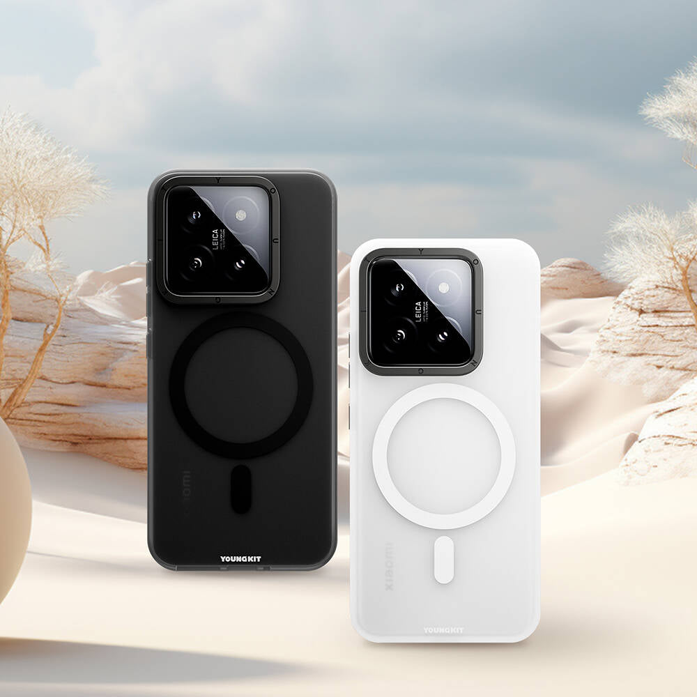 Xiaomi Mi 14 Kılıf Magsafe Şarj Özellikli Youngkit Hidden Sand Serisi Kılıf Siyah