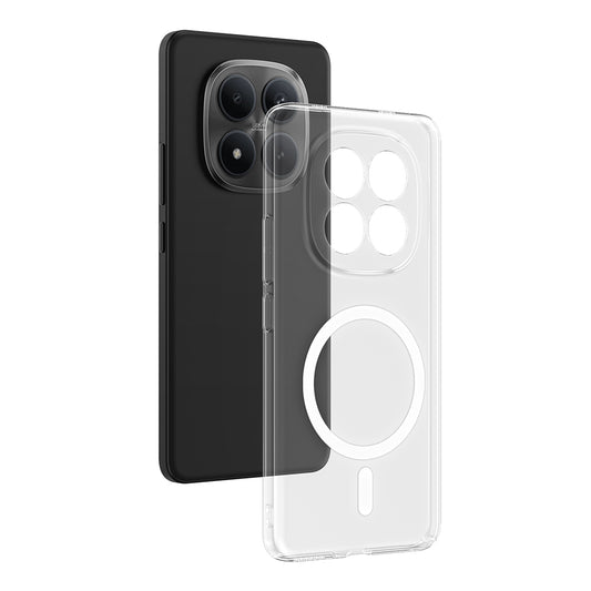 Xiaomi Redmi Note 15 Pro Kamera Korumalı M-Safe Şarj Özellikli Şeffaf Zore London Sert PC Kapak