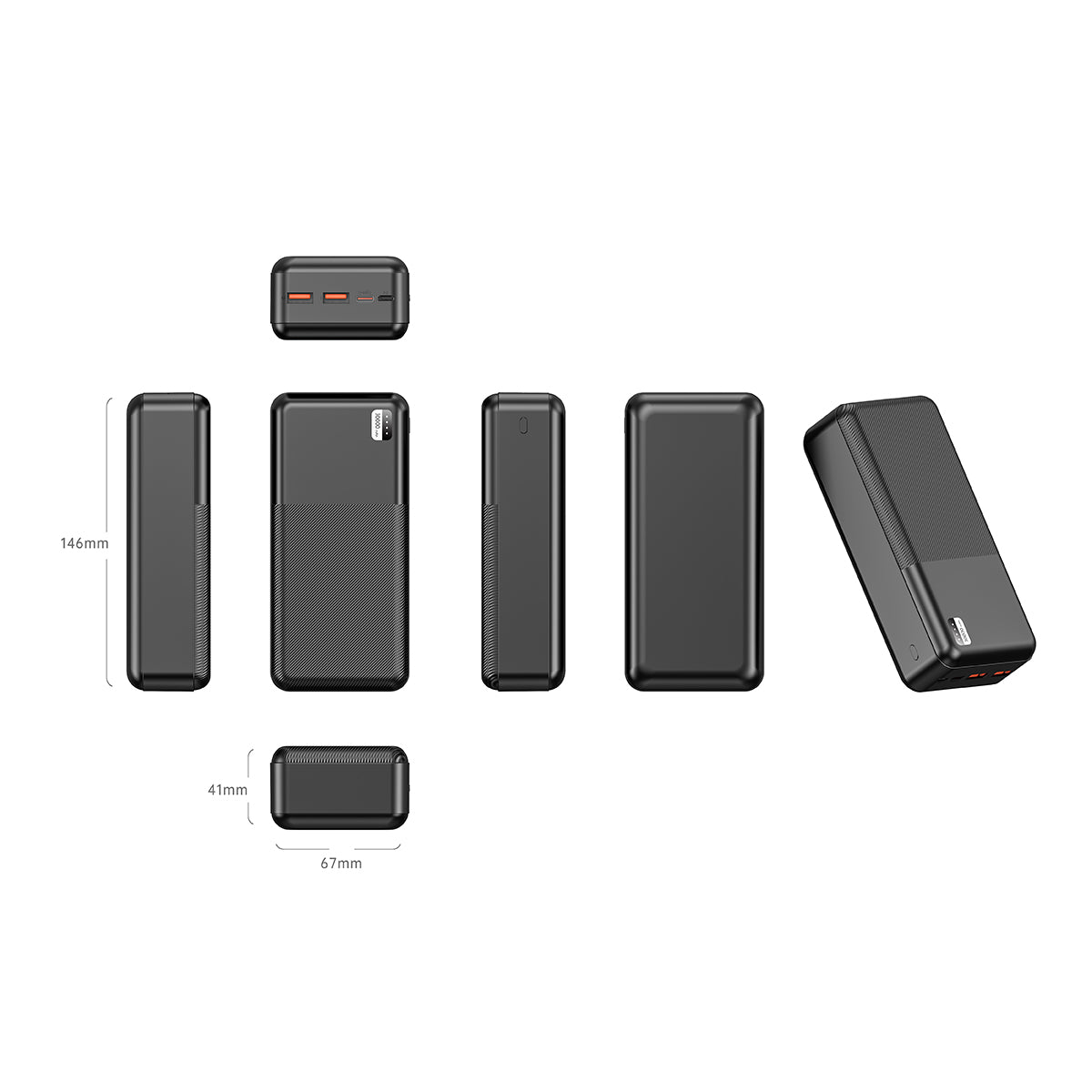 Xipin PX723 Hızlı Şarj Özellikli LED Işık Göstergeli Dual USB Taşınabilir Powerbank 30000mAh Beyaz