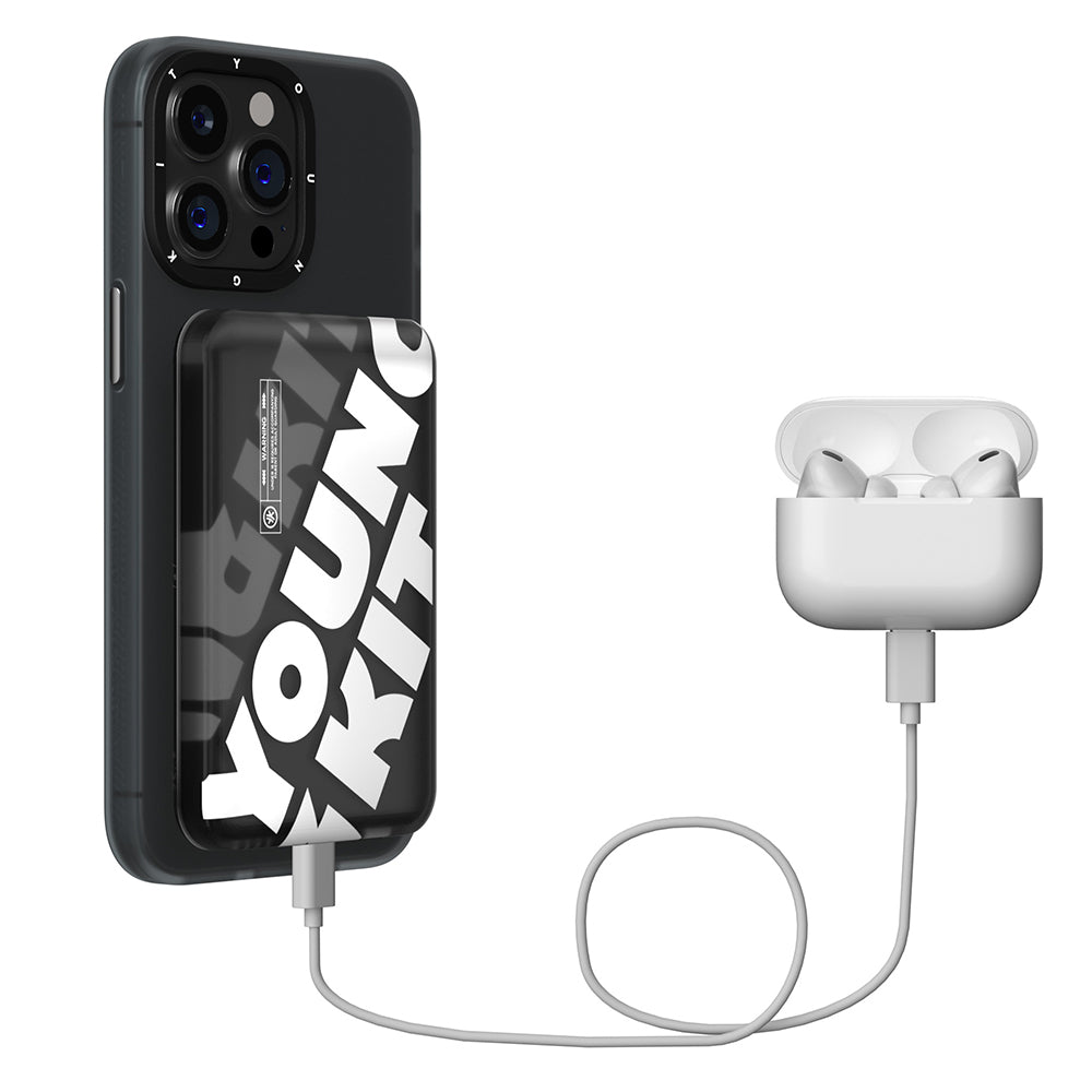 Youngkit APE Hızlı Şarj Özellikli Wireless Powerbank 15W 5000mAh Beyaz