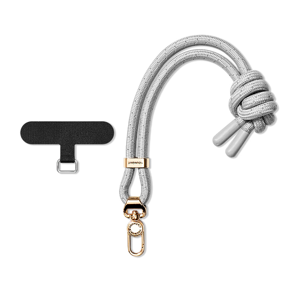 Youngkit YQ002 Yansıtıcı Şerit Desenli Cep Telefonu Bilek Askı İpi Kahverengi